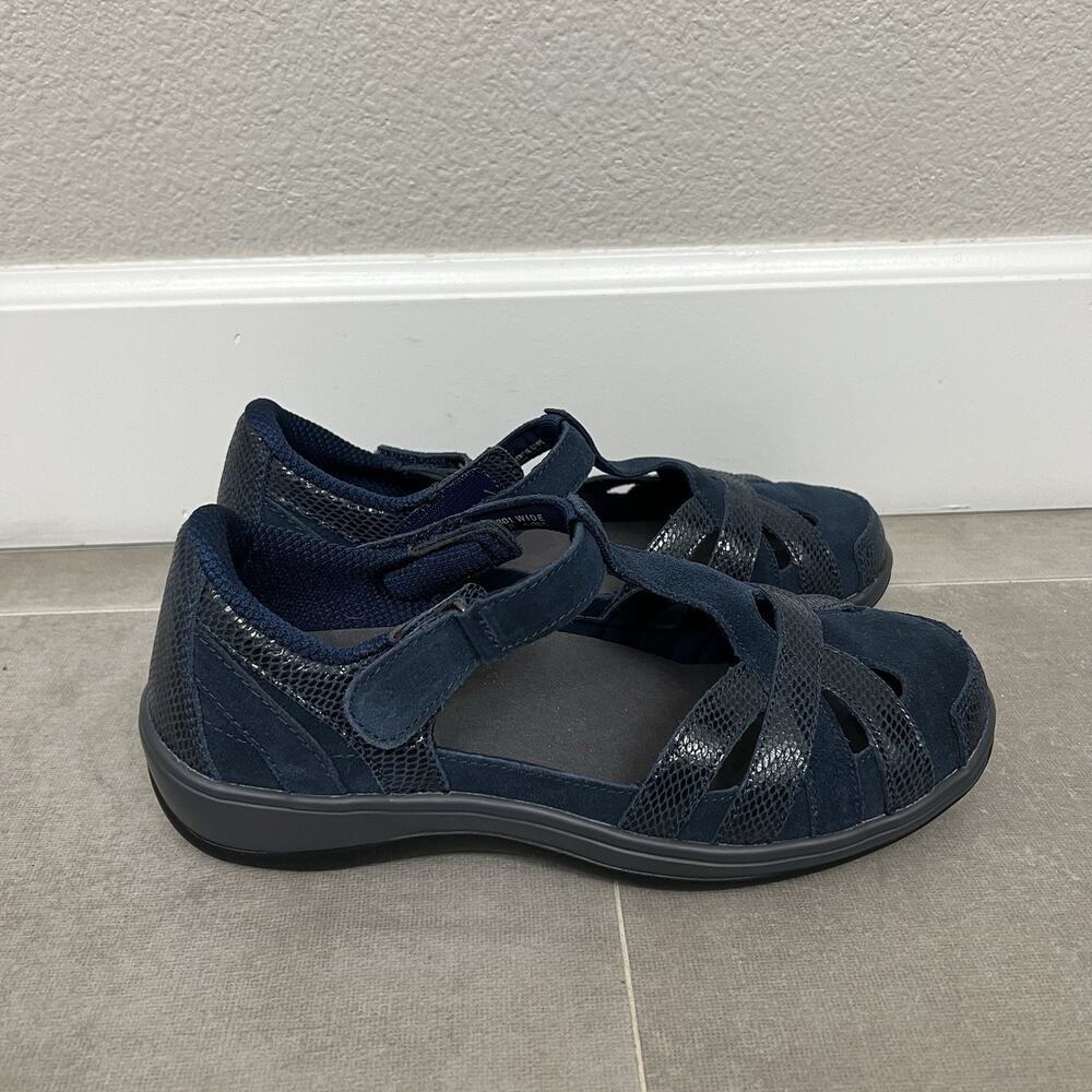 Orthofeet Juno Mary Jane Women’s 9 Wide Blue Sandals Strap Walking Shoes 60801